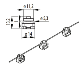 Ripplefold glijder / houder grijs