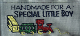 Label "Made for a special Little boy"