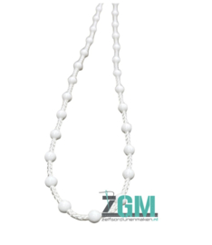 Ketting Wit 75 cm - 400 cm - eindloos