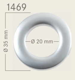 Klik zeilring Edelstaal 24/36 mm