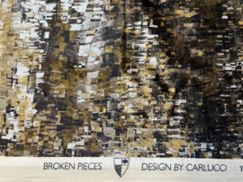 Bruin velours "broken Pieces" 2,80 meter