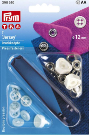 PRYM DRUKKNOPEN JERSEY 12MM WIT