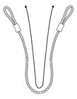 Embrasse kabel 80 cm Dik Bruin/grijs gemeleerd