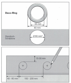Deco Ring Chrom 55 / 80 mm