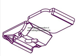 KS-DS smartklick plafondsteun met kap wit