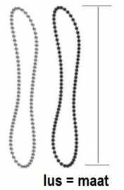 Ketting Wit 75 cm - 400 cm - eindloos