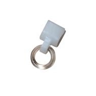 balein clip 6 mm WIT met transparante ring