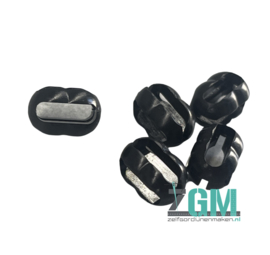 Kettingverbinder zwart / wit / transparant