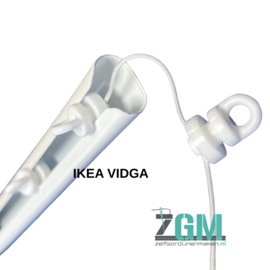 Wave glijder koord 6 cm breed model WIT