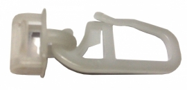 Gardi-Klick Gleiter für Aluminiumschienen mit Faltenleghaken.