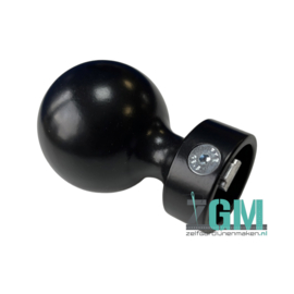 Eindkap bol zwart voor roede 28 mm
