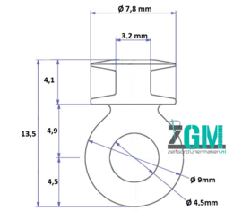 Rund gleiter 3,3 mm