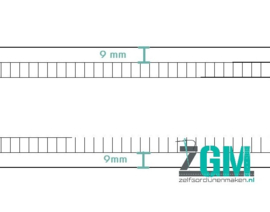 WAVE gordijnband 77 mm transparant met markering