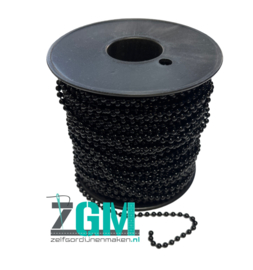 Ketting metaal zwart 4,0 mm Ø - per meter