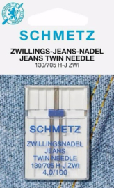 Schmetz  Jeans Tweelingnaald 4.0/100 -  1 stuk
