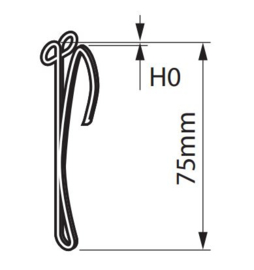 Tiefe Gardinenhaken 0cm