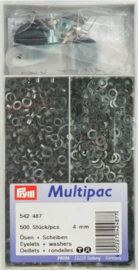 Prym Ösen und Scheiben 4mm brüniert - 500 Stk