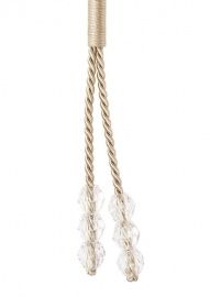 Raffhalter kordel mit Perlen Beige - 65cm