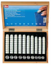 PRYM VINGERHOED ZINKDRUK ASSORTIMENT 14-18MM ZILVER - 100ST