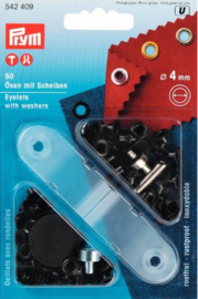 Prym Ösen und Scheiben 4mm brüniert - 50Stk