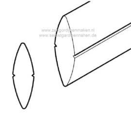 Beschwerungsprofil PVC-  99 bis 170 cm