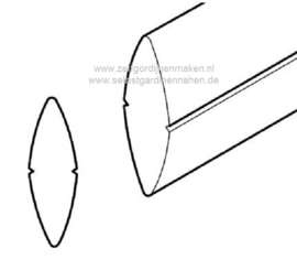 Onderlat PVC 27 x 9 mm tot 98,5 cm