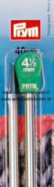 Prym Breinaalden 40 cm aluminium 4,5mm glanzend