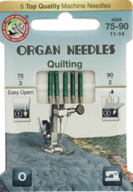 ORGAN NEEDLES ECO-PACK QUILTING 5 NADELN 75-90