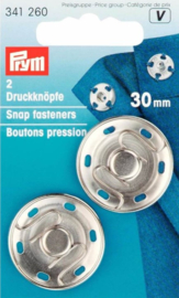 Prym Annähdruckknöpfe Messing 30mm - 2Stk