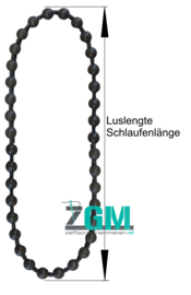 Kunststof Eindloze Ketting transparant/wit – 4,5 mm