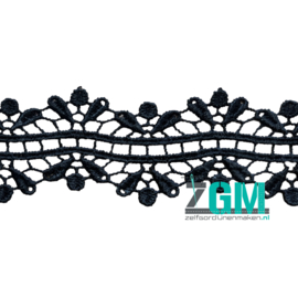 Gerster macrame kant zwart