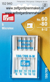 Nähmaschinennadeln "Microtex", 130/705, 60-80, sortiert