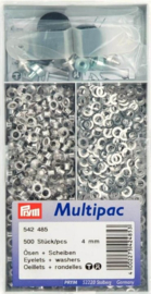 Prym Ösen und Scheiben 4mm silber - 500 Stück