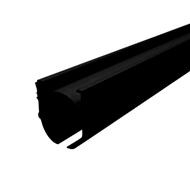 Vouwgordijnrail Zwart  + as staaf tot 95 cm Valencia