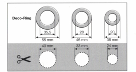 Deco-Ring Schwartz 28/ 46 mm