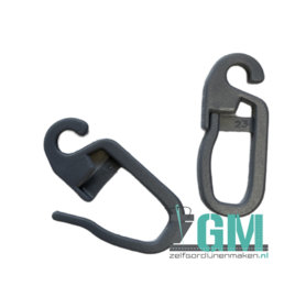 Büsche Roede ringclip grijs 3-4mm