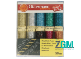 GÜTERMANN NÄHFADEN-SET METALLIC 10X50M