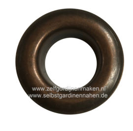 Zeilring rond 25 mm Oud koper