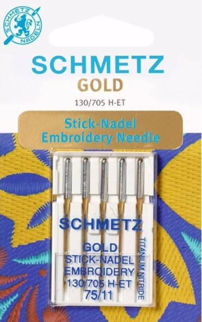 Schmetz  Gold Borduren 75/11-5 stuks