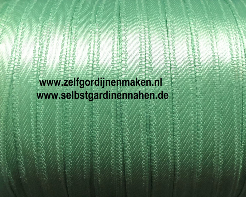 Satijnband 6 mm breed licht GROEN 100 meter