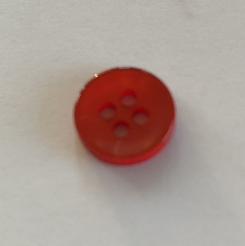 Knoop kunststof rood 11 mm