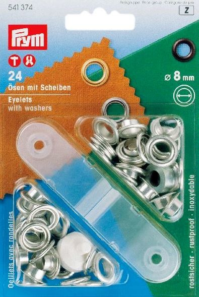 Zeil ogen set  8 mm - nickel