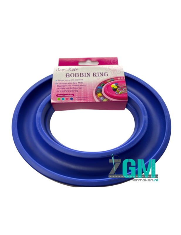 Spoelenhouder ring PVC blauw