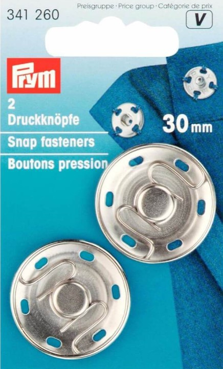 Prym Aannaaidrukknoop messing 30mm - 2st