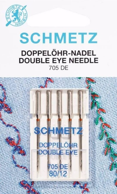 Schmetz  Dubbel oog naalden 80 - 5 stuks