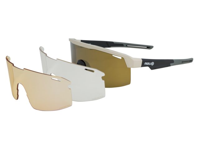 AGU Glory Bronze fietsbril - wit