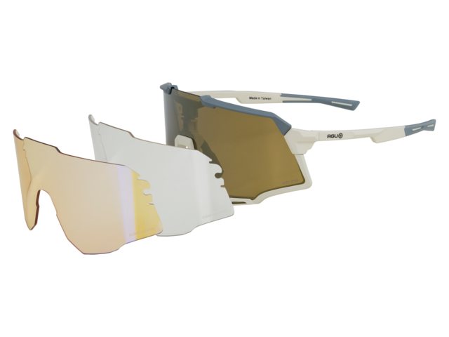 AGU Dynamic Bronze fietsbril - wit/grijs