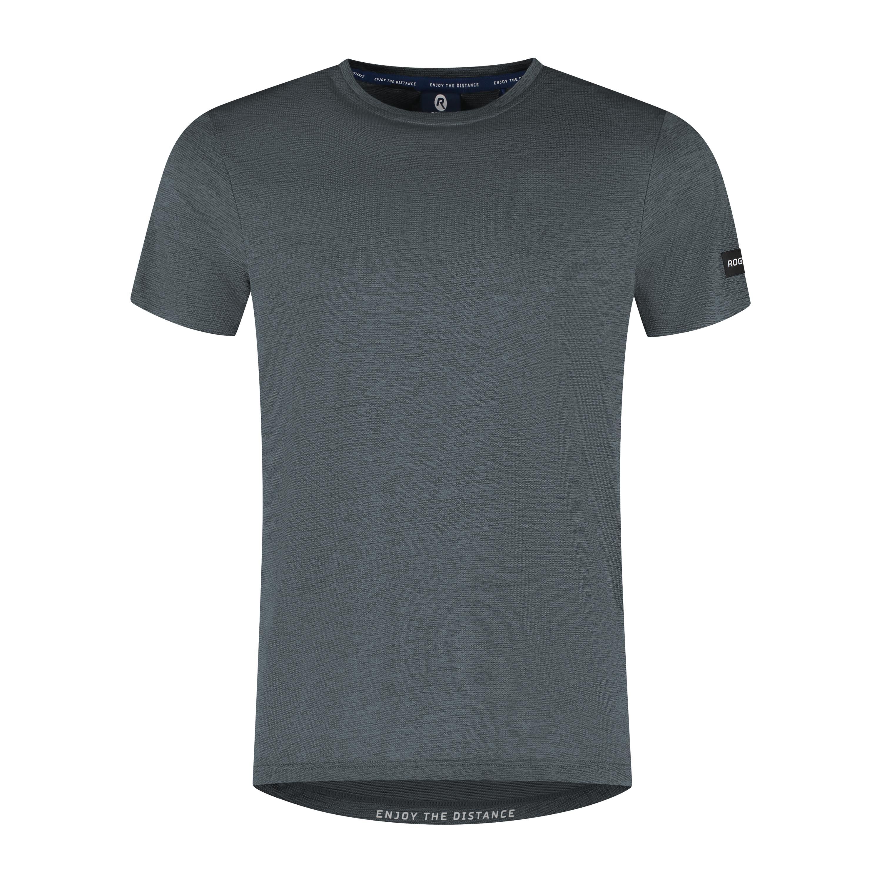 Rogelli Distance hardloopshirt heren korte mouw - blauw/grijs