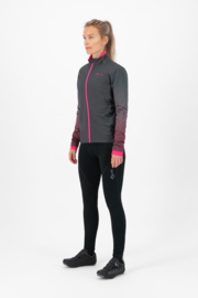 Rogelli Vivid dames winter fietsjack - grijs/roze