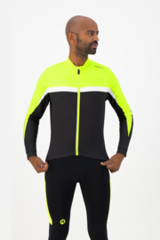 Rogelli Course heren fietsshirt lange mouwen - fluor/zwart/wit